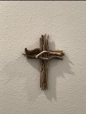 Driftwood Art, Driftwood Cross, Driftwood Coastal Art